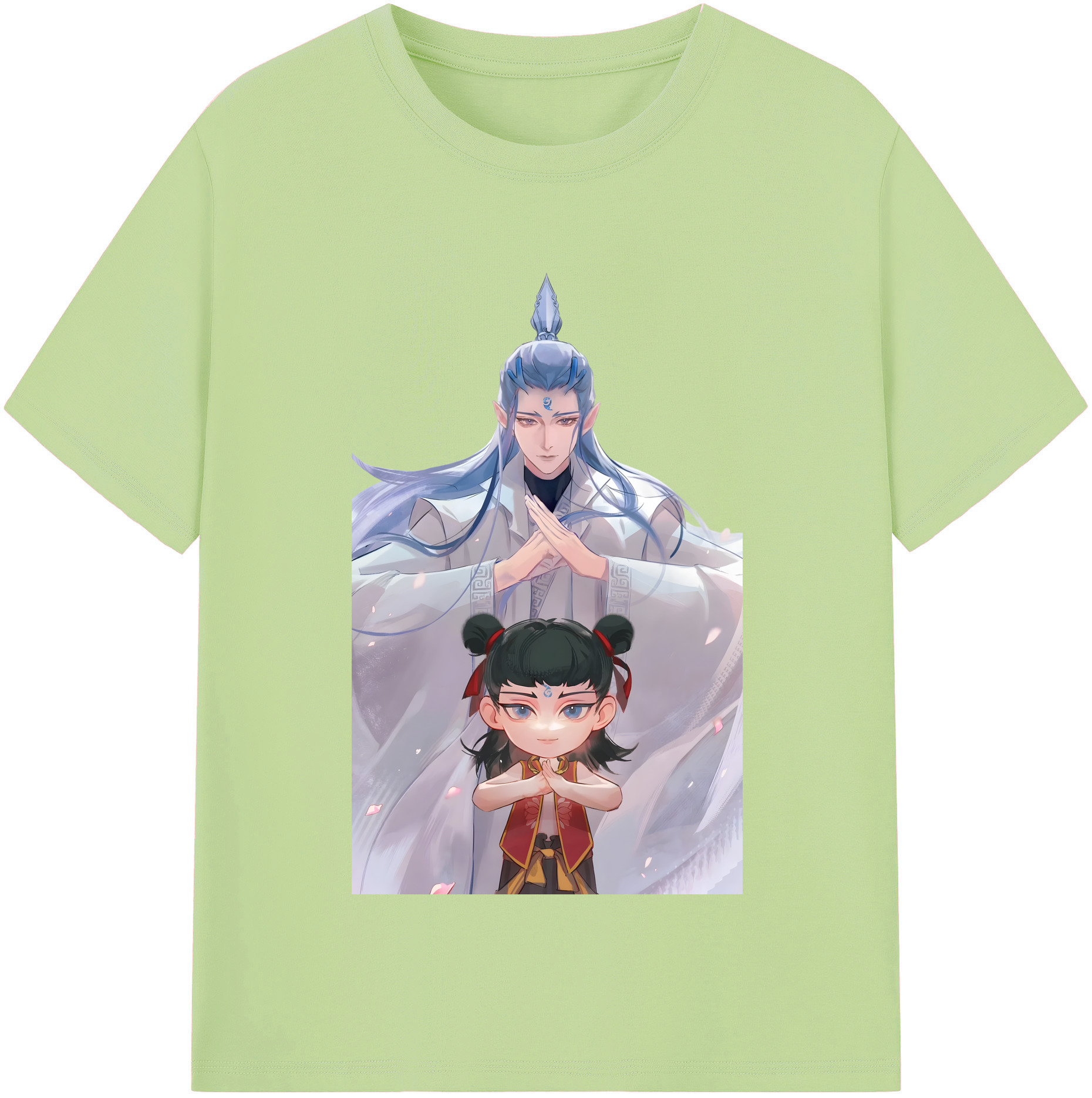 （画像用） Ne Zha 2 ナタ 魔童の大暴れ 綿100％半袖Tシャツ（フロントプリント）